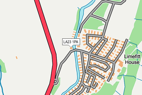 LA23 1PA map - OS OpenMap – Local (Ordnance Survey) LA23 1PA map - OS OpenMap – Local (Ordnance Survey)