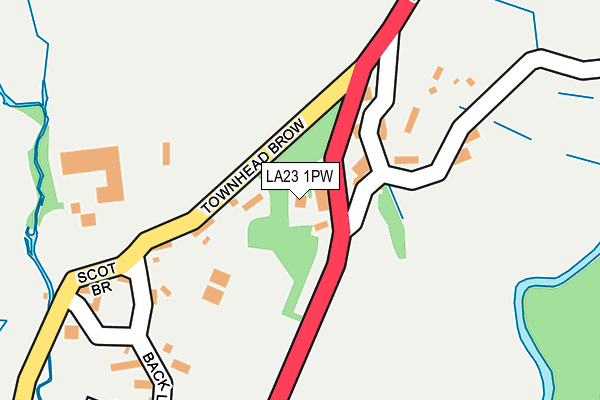 LA23 1PW map - OS OpenMap – Local (Ordnance Survey) LA23 1PW map - OS OpenMap – Local (Ordnance Survey)