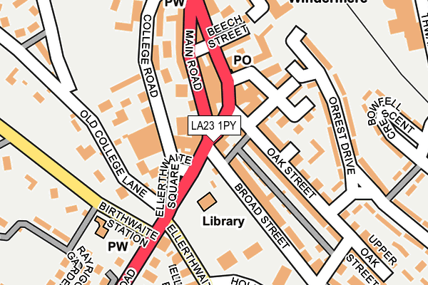 LA23 1PY map - OS OpenMap – Local (Ordnance Survey) LA23 1PY map - OS OpenMap – Local (Ordnance Survey)