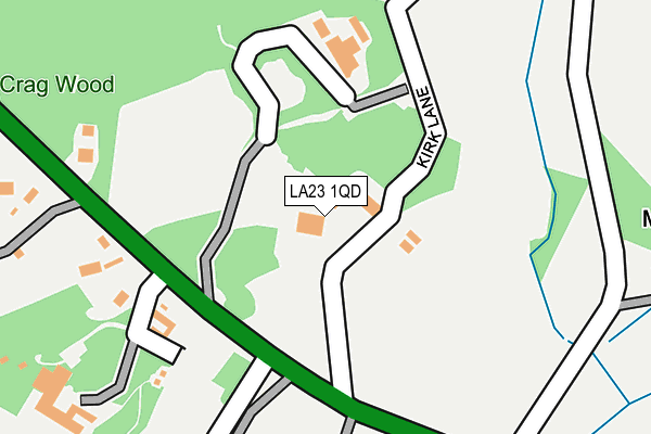 LA23 1QD map - OS OpenMap – Local (Ordnance Survey) LA23 1QD map - OS OpenMap – Local (Ordnance Survey)