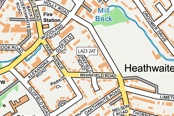 LA23 2AT map - OS OpenMap – Local (Ordnance Survey) LA23 2AT map - OS OpenMap – Local (Ordnance Survey)