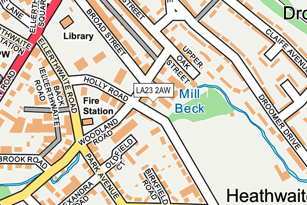 LA23 2AW map - OS OpenMap – Local (Ordnance Survey) LA23 2AW map - OS OpenMap – Local (Ordnance Survey)