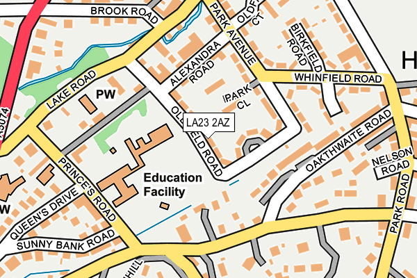 LA23 2AZ map - OS OpenMap – Local (Ordnance Survey) LA23 2AZ map - OS OpenMap – Local (Ordnance Survey)