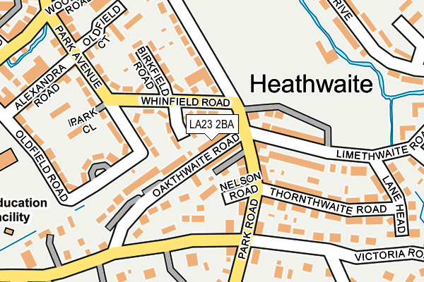 LA23 2BA map - OS OpenMap – Local (Ordnance Survey) LA23 2BA map - OS OpenMap – Local (Ordnance Survey)