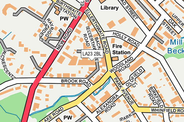 LA23 2BL map - OS OpenMap – Local (Ordnance Survey) LA23 2BL map - OS OpenMap – Local (Ordnance Survey)