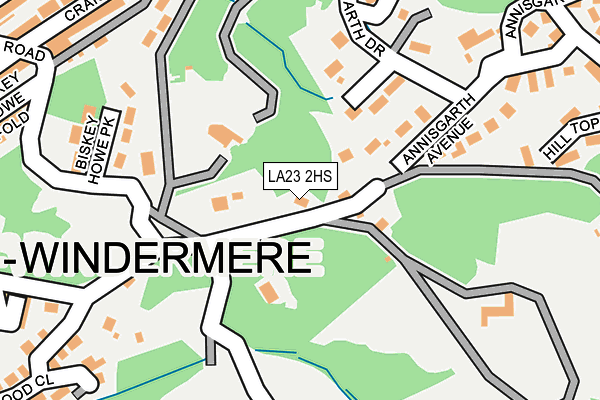 LA23 2HS map - OS OpenMap – Local (Ordnance Survey) LA23 2HS map - OS OpenMap – Local (Ordnance Survey)