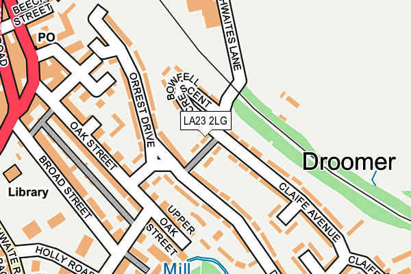 LA23 2LG map - OS OpenMap – Local (Ordnance Survey) LA23 2LG map - OS OpenMap – Local (Ordnance Survey)