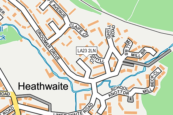 LA23 2LN map - OS OpenMap – Local (Ordnance Survey) LA23 2LN map - OS OpenMap – Local (Ordnance Survey)