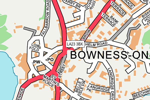 LA23 3BX map - OS OpenMap – Local (Ordnance Survey) LA23 3BX map - OS OpenMap – Local (Ordnance Survey)