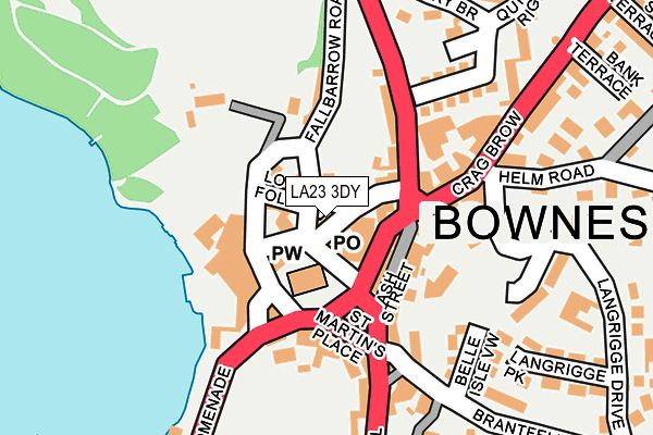 LA23 3DY map - OS OpenMap – Local (Ordnance Survey) LA23 3DY map - OS OpenMap – Local (Ordnance Survey)