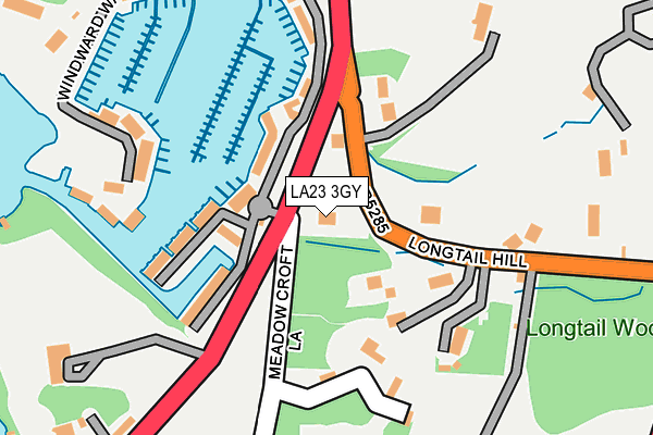 LA23 3GY map - OS OpenMap – Local (Ordnance Survey) LA23 3GY map - OS OpenMap – Local (Ordnance Survey)