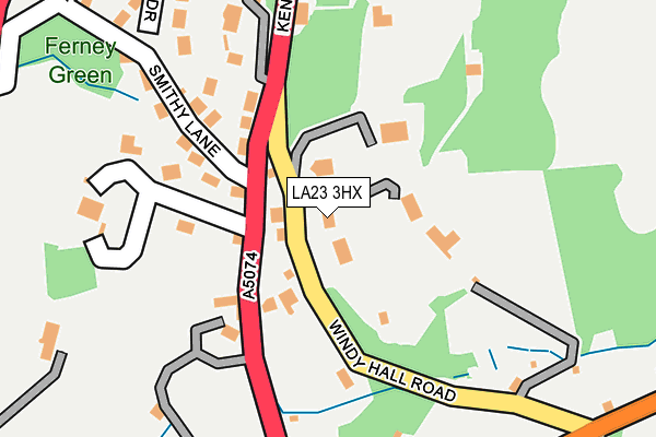 LA23 3HX map - OS OpenMap – Local (Ordnance Survey) LA23 3HX map - OS OpenMap – Local (Ordnance Survey)