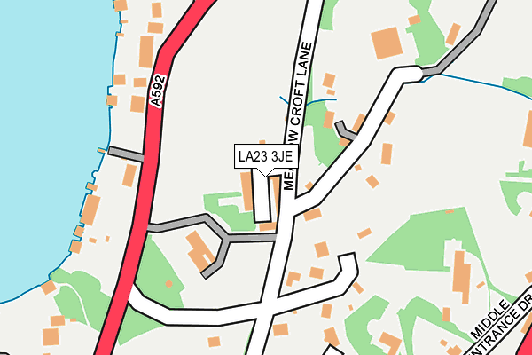 LA23 3JE map - OS OpenMap – Local (Ordnance Survey) LA23 3JE map - OS OpenMap – Local (Ordnance Survey)