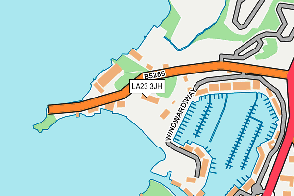 LA23 3JH map - OS OpenMap – Local (Ordnance Survey) LA23 3JH map - OS OpenMap – Local (Ordnance Survey)