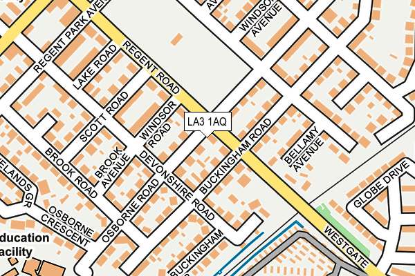 LA3 1AQ map - OS OpenMap – Local (Ordnance Survey) LA3 1AQ map - OS OpenMap – Local (Ordnance Survey)