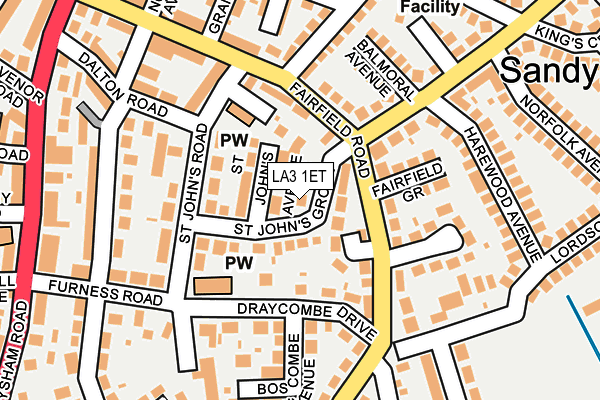 LA3 1ET map - OS OpenMap – Local (Ordnance Survey) LA3 1ET map - OS OpenMap – Local (Ordnance Survey)