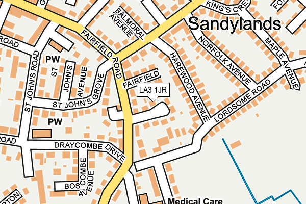 LA3 1JR map - OS OpenMap – Local (Ordnance Survey) LA3 1JR map - OS OpenMap – Local (Ordnance Survey)