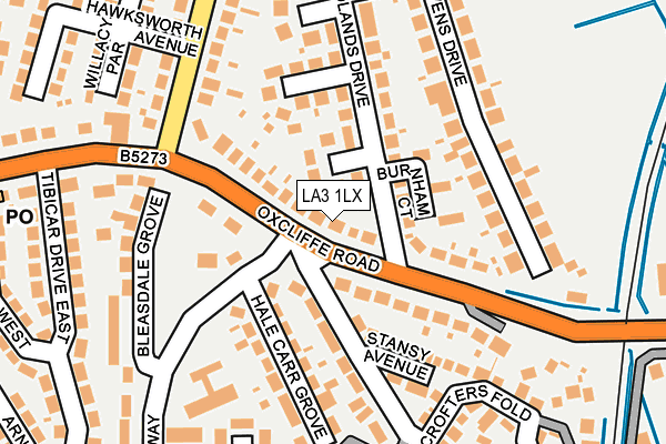 LA3 1LX map - OS OpenMap – Local (Ordnance Survey) LA3 1LX map - OS OpenMap – Local (Ordnance Survey)