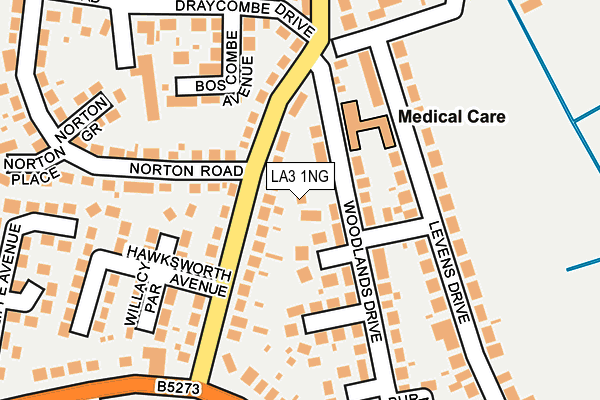 LA3 1NG map - OS OpenMap – Local (Ordnance Survey) LA3 1NG map - OS OpenMap – Local (Ordnance Survey)