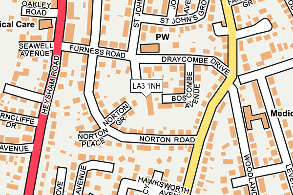 LA3 1NH map - OS OpenMap – Local (Ordnance Survey) LA3 1NH map - OS OpenMap – Local (Ordnance Survey)