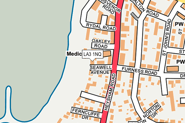 LA3 1NQ map - OS OpenMap – Local (Ordnance Survey) LA3 1NQ map - OS OpenMap – Local (Ordnance Survey)