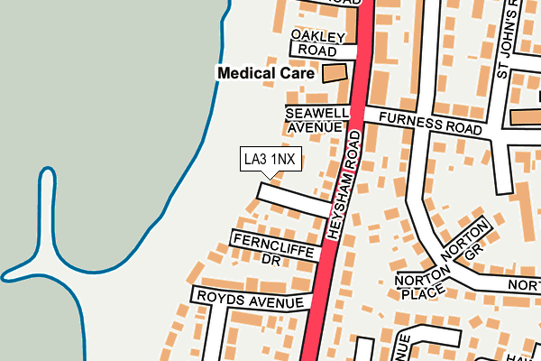 LA3 1NX map - OS OpenMap – Local (Ordnance Survey) LA3 1NX map - OS OpenMap – Local (Ordnance Survey)