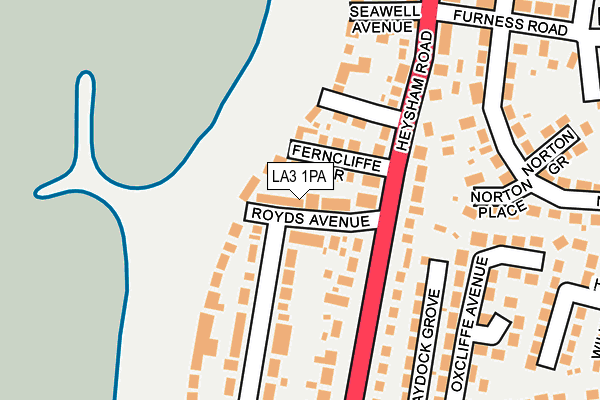 LA3 1PA map - OS OpenMap – Local (Ordnance Survey) LA3 1PA map - OS OpenMap – Local (Ordnance Survey)