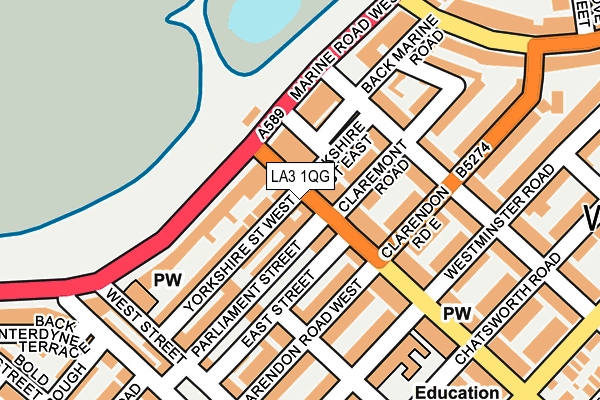 LA3 1QG map - OS OpenMap – Local (Ordnance Survey) LA3 1QG map - OS OpenMap – Local (Ordnance Survey)
