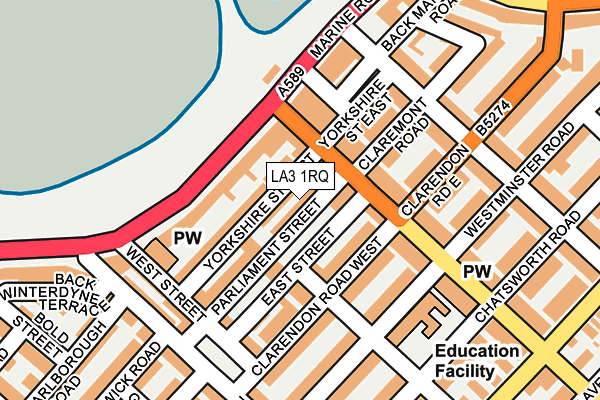 LA3 1RQ map - OS OpenMap – Local (Ordnance Survey) LA3 1RQ map - OS OpenMap – Local (Ordnance Survey)