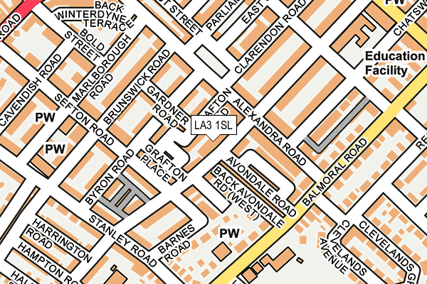 LA3 1SL map - OS OpenMap – Local (Ordnance Survey) LA3 1SL map - OS OpenMap – Local (Ordnance Survey)