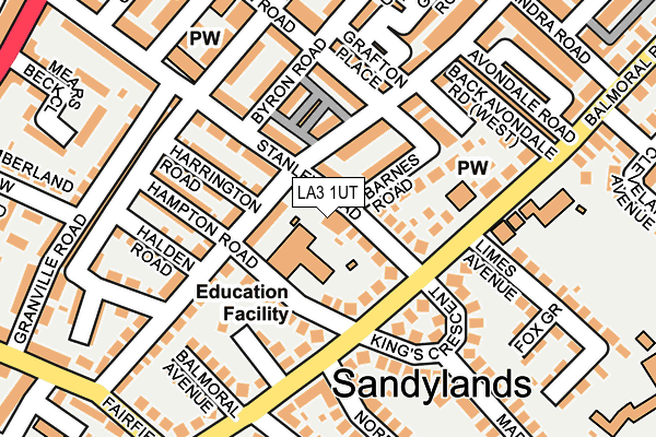 LA3 1UT map - OS OpenMap – Local (Ordnance Survey) LA3 1UT map - OS OpenMap – Local (Ordnance Survey)