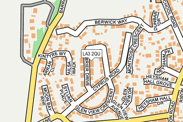 LA3 2QU map - OS OpenMap – Local (Ordnance Survey) LA3 2QU map - OS OpenMap – Local (Ordnance Survey)