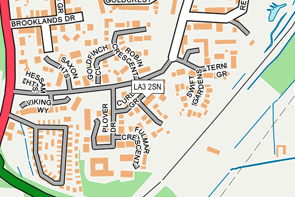 LA3 2SN map - OS OpenMap – Local (Ordnance Survey) LA3 2SN map - OS OpenMap – Local (Ordnance Survey)