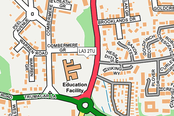 LA3 2TU map - OS OpenMap – Local (Ordnance Survey) LA3 2TU map - OS OpenMap – Local (Ordnance Survey)
