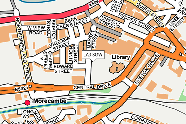 LA3 3GW map - OS OpenMap – Local (Ordnance Survey) LA3 3GW map - OS OpenMap – Local (Ordnance Survey)