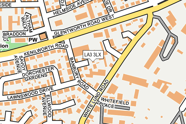 LA3 3LX map - OS OpenMap – Local (Ordnance Survey) LA3 3LX map - OS OpenMap – Local (Ordnance Survey)