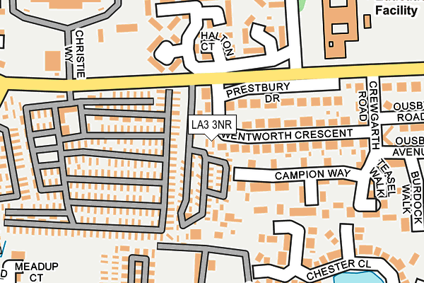 LA3 3NR map - OS OpenMap – Local (Ordnance Survey) LA3 3NR map - OS OpenMap – Local (Ordnance Survey)