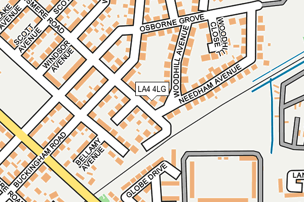 LA4 4LG map - OS OpenMap – Local (Ordnance Survey) LA4 4LG map - OS OpenMap – Local (Ordnance Survey)