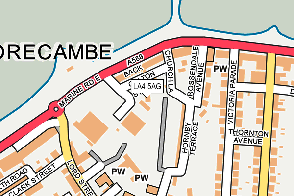 LA4 5AG map - OS OpenMap – Local (Ordnance Survey) LA4 5AG map - OS OpenMap – Local (Ordnance Survey)
