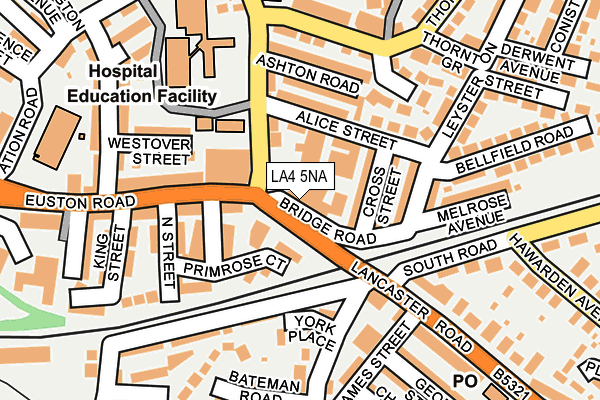 LA4 5NA map - OS OpenMap – Local (Ordnance Survey) LA4 5NA map - OS OpenMap – Local (Ordnance Survey)