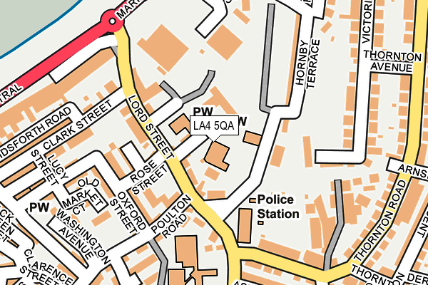 LA4 5QA map - OS OpenMap – Local (Ordnance Survey) LA4 5QA map - OS OpenMap – Local (Ordnance Survey)