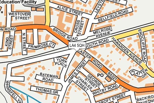 LA4 5QH map - OS OpenMap – Local (Ordnance Survey) LA4 5QH map - OS OpenMap – Local (Ordnance Survey)