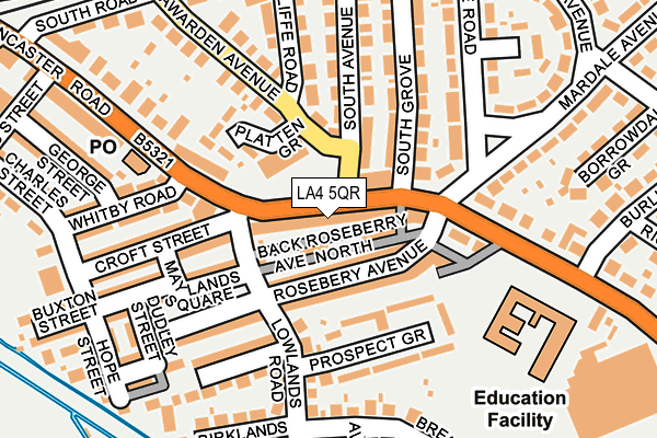 LA4 5QR map - OS OpenMap – Local (Ordnance Survey)