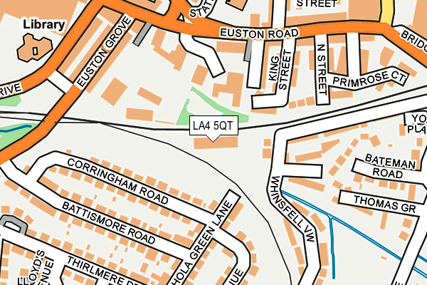 LA4 5QT map - OS OpenMap – Local (Ordnance Survey) LA4 5QT map - OS OpenMap – Local (Ordnance Survey)