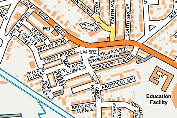 LA4 5RZ map - OS OpenMap – Local (Ordnance Survey) LA4 5RZ map - OS OpenMap – Local (Ordnance Survey)