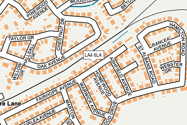 LA4 6LA map - OS OpenMap – Local (Ordnance Survey) LA4 6LA map - OS OpenMap – Local (Ordnance Survey)