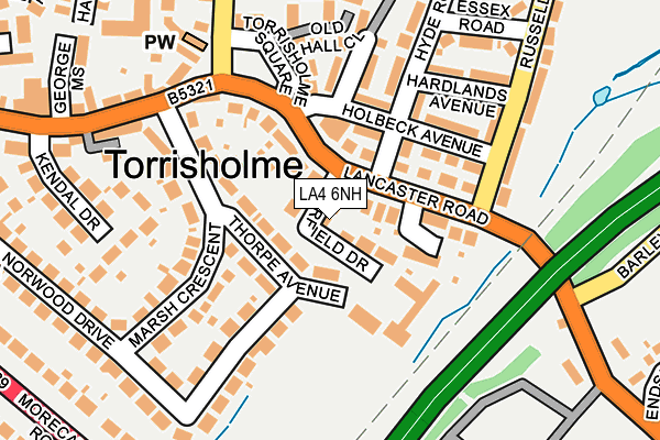 LA4 6NH map - OS OpenMap – Local (Ordnance Survey) LA4 6NH map - OS OpenMap – Local (Ordnance Survey)