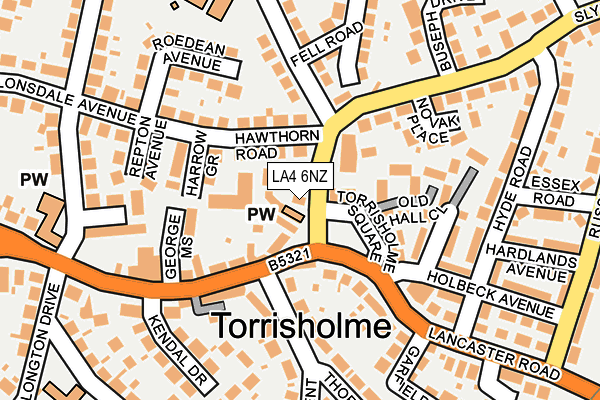 LA4 6NZ map - OS OpenMap – Local (Ordnance Survey) LA4 6NZ map - OS OpenMap – Local (Ordnance Survey)