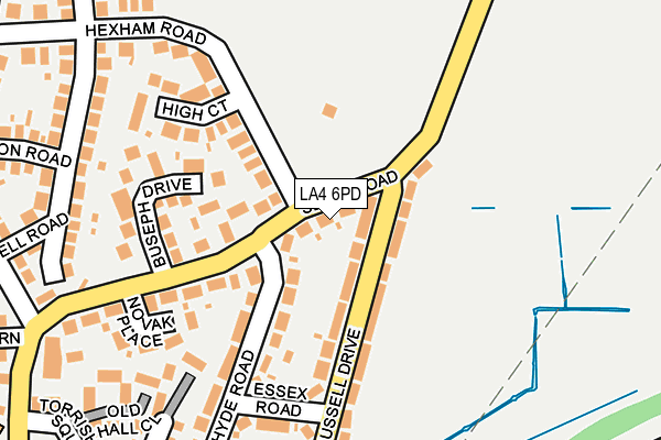 LA4 6PD map - OS OpenMap – Local (Ordnance Survey) LA4 6PD map - OS OpenMap – Local (Ordnance Survey)