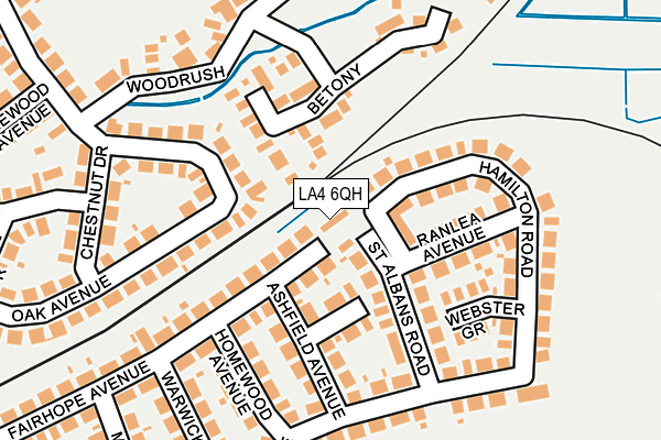 LA4 6QH map - OS OpenMap – Local (Ordnance Survey)